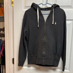 Polo Ralph Lauren Gray sweatshirt, size M , zip front , pockets